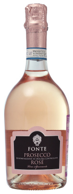 Вино игристое Розовое Брют Fonte Rose Prosecco 2022 0,75 л фото