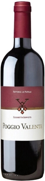 Вино Красное Сухое Fattoria Le Pupille Poggio Valente Toscana 2019 0,75 л фото