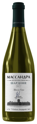 Вино Белое Сухое Massandra Avtorskoe Chardonnay 2022 0,75 л фото