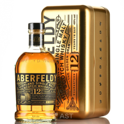 Виски Aberfeldy 12 Years Old Single Malt Highland in metal box 0,7 л фото