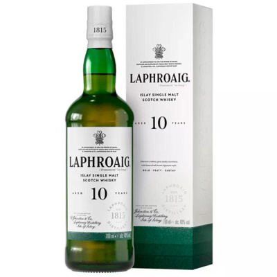 Виски Laphroaig 10 years old Single Malt Islay in gift box 0,7 л фото