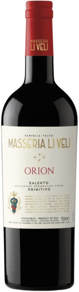 Вино Красное Сухое Masseria Li Veli Orion Primitivo Salento 2023 0,75 л фото
