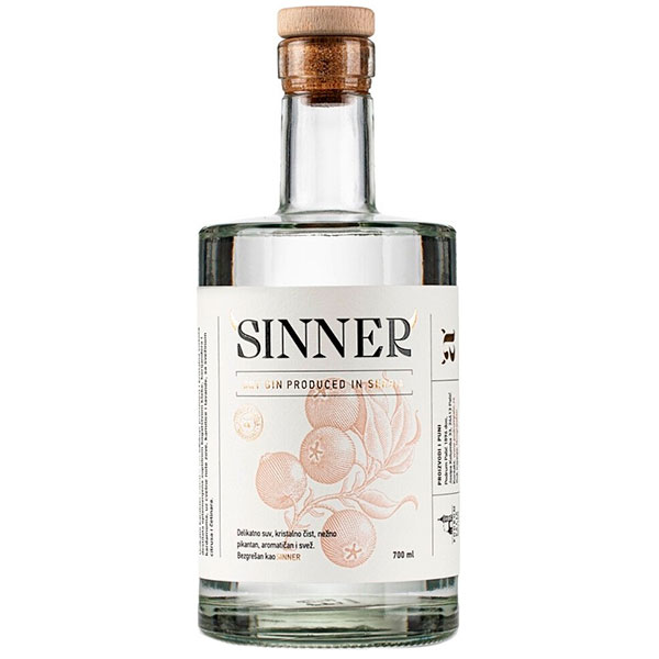 Джин Sinner Dry Gin 0,7 л фото