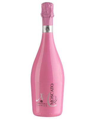 Вино игристое Розовое Полусладкое Cavatina Moscato Spumante Rose in rose bottle 0,75 л фото
