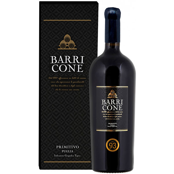 Вино Красное Сухое Angelo Rocca Barricone Primitivo Puglia in gift box 2021 1,50 л фото