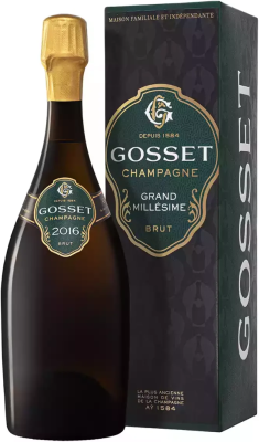 Шампанское Белое Экстра Брют Gosset Grand Millesime Brut Champagne in gift box 2016 0,75 л фото