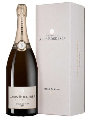 Вино игристое Белое Брют Louis Roederer Collection 244 Brut Champagne in gift box 2019 1,5 л фото