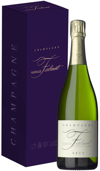 Вино игристое Nathalie Falmet Brut Champagne in gift box 0,75 л фото