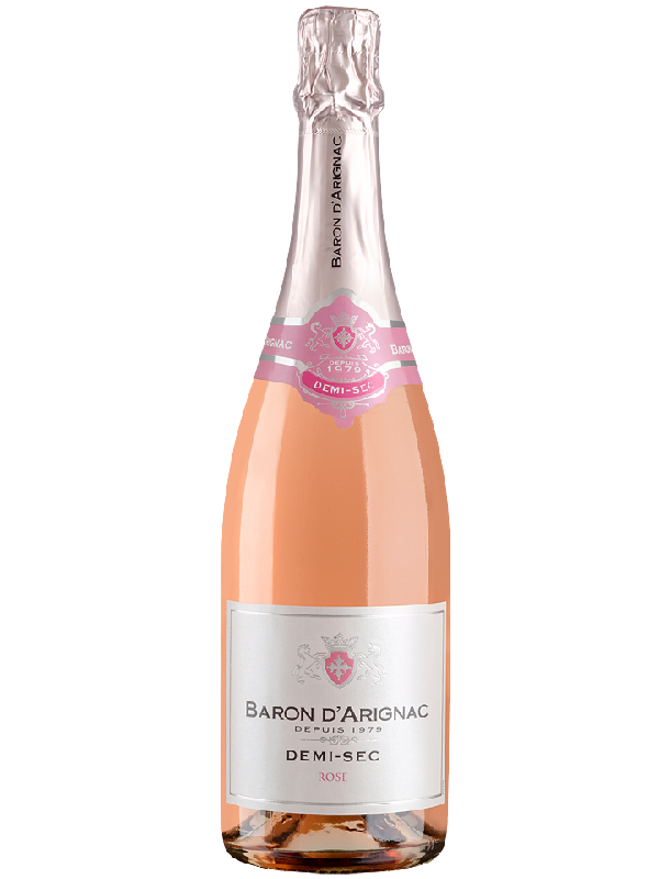 Вино игристое Розовое Полусухое Baron D'Arignac Rose 0,75 л фото