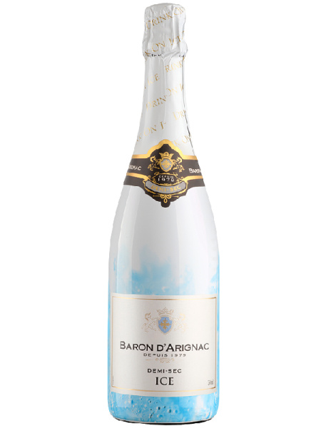 Вино игристое Белое Полусладкое Baron D’Arignac Ice 0,75 л фото