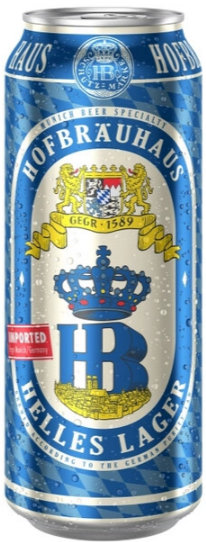Пиво Светлое Hofbrauhaus Helles Lager in can 0,5 л фото