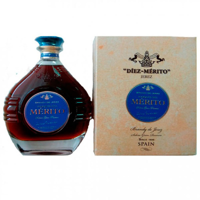 Бренди Marques del Merito Solera Gran Reserva Brandy de Jeres in gift box 0,70 л фото
