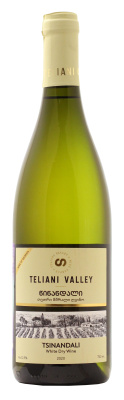 Вино Телиани Вели Цинандали 2020 белое сухое 12,5% 0,75 л фото
