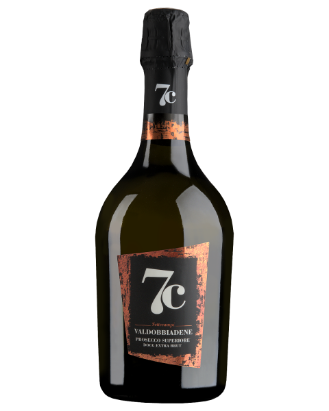 Вино игристое Белое Экстра Брют 7С Prosecco Conegliano Valdobbiadene Superiore Millesimato Extra Brut 0,75 л фото