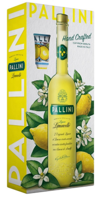 Ликер Pallini Limoncello with a glass in gift box 0,5 л фото
