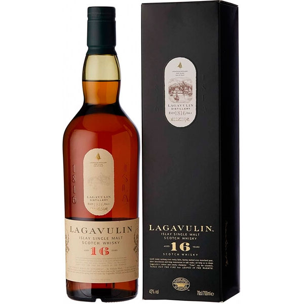 Виски Lagavulin 16 years old Single Malt Islay in gift box 0,7 л фото