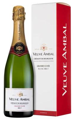 Вино игристое Белое Veuve Ambal Grande Cuvee Cremant de Bourgogne Brut in gift box 2023 0,75 л фото