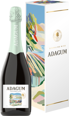 Вино игристое Белое Полусладкое Adagum White Semi-Sweet in gift box 2024 0,75 л фото