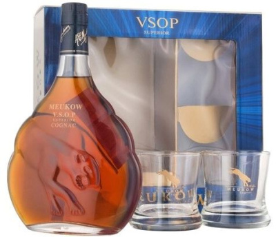 Коньяк Meukow VSOP with 2 glasses in gift box 0,7 л фото