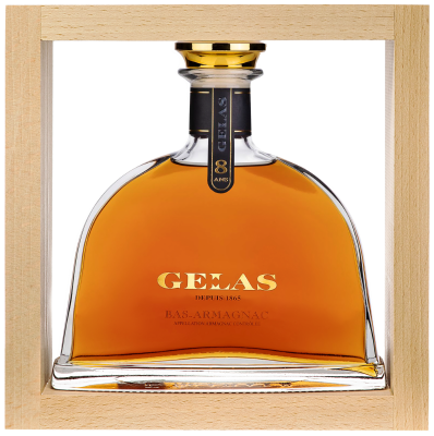 Арманьяк Gelas 8 ans Bas-Armagnac decanter in wooden box 0,7 л фото