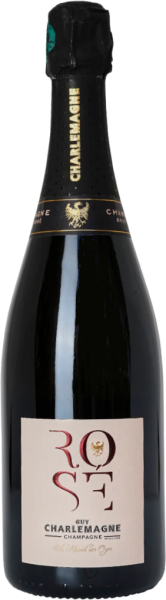 Шампанское Ги Шарлемань Розе Брют Шампань Розовое Брют 12% 0,75 л фото