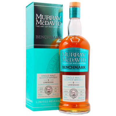 Виски Murray McDavid Benchmark Linkwood 9 Years Old Single Malt Speyside in gift box 0,7 л фото