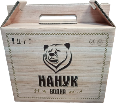 Водка Нанук с 2 бутылками в п/у 40% 0,7 л фото