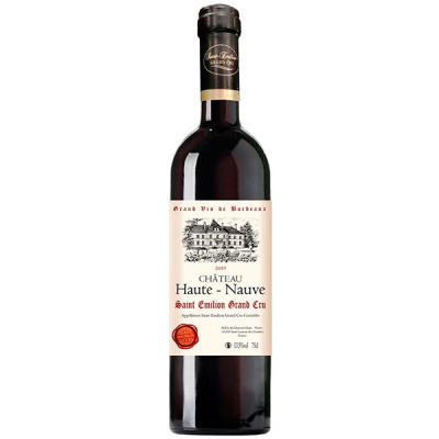 Вино Красное Сухое Chateau Haute-Nauve Saint-Emilion Grand Cru 2019 0,75 л фото