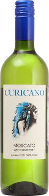 Вино Белое Полусладкое Curicano Moscato 2022 0,75 л фото