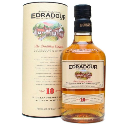 Виски Edradour 10 Years Old Single Malt Highland in tube 0,70 л фото