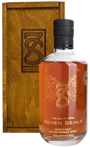 Виски Seven Seals Zodiac The Age of Aries Single Malt in wooden box 0,5 л фото