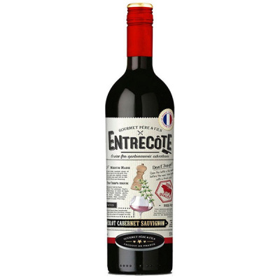 Вино Красное Полусухое Gourmet Pere & Fils Entrecote Merlot Cabernet Sauvignon Pays d'Oc 2020 0,75 л фото