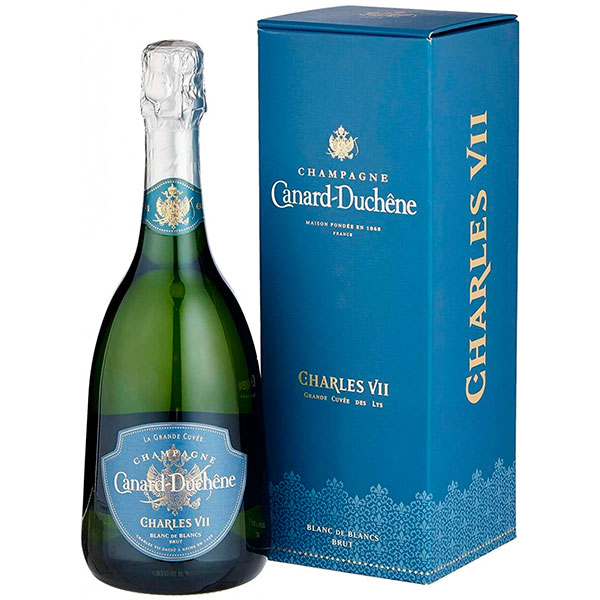 Вино игристое Белое Брют Canard-Duchene Charles VII Blanc de Blanc Brut Champagne in gift box 0,75 л фото