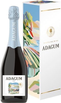 Вино игристое Белое Брют Adagum Brut in gift box 2024 0,75 л фото