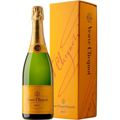 Вино игристое Белое Брют Veuve Clicquot Brut Champagne in gift box 0,75 л фото