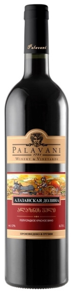 Вино Красное Полусладкое Palavani Alazani Valley Red 0,75 л фото