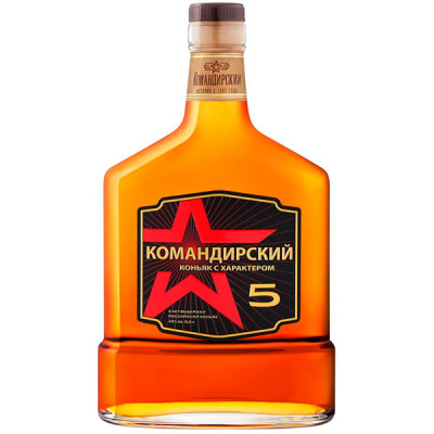 Бренди Komandirskiy 5 Years Old 0,5 л фото