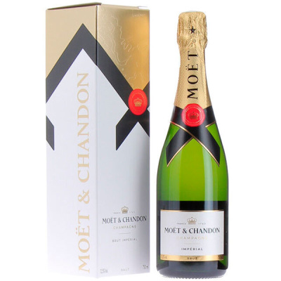 Шампанское Белое Брют Moet & Chandon Imperial Brut Champagne in gift box 1,5 л фото