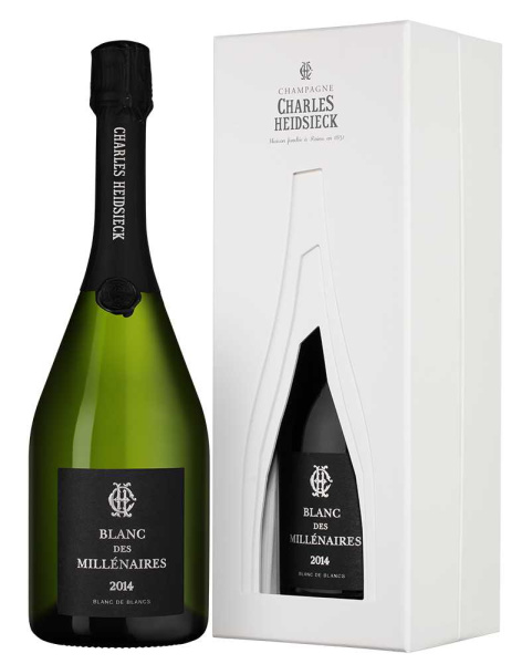 Шампанское Белое Брют Charles Heidsieck Blanc Des Millenaires Blanc de Blancs Brut in gift box 2014 0,75 л фото