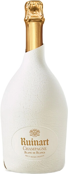 Вино игристое Белое Брют Ruinart Blanc de Blancs Champagne in gift wrap Second Skin 1,5 л фото