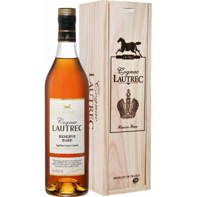 Коньяк Lautrec Reserve Rare in wooden box 0,70 л фото