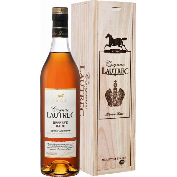 Коньяк Lautrec Reserve Rare in wooden box 0,70 л фото