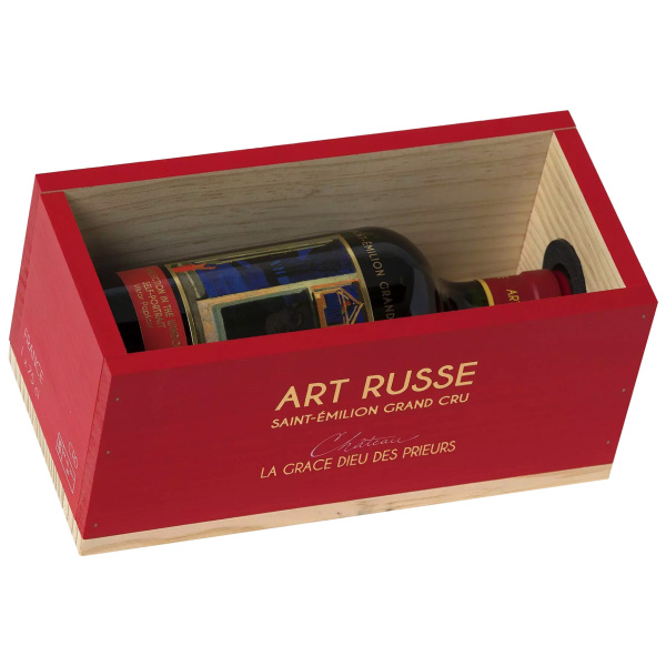 Вино Красное Сухое Château La Grace Dieu Des Prieurs Art Russe Saint-Emilion Grand Cru wooden box 2016 0,75 л фото