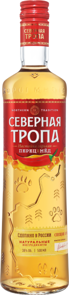 Настойка Северная Тропа Перец и Мед 38% 0,5 л фото