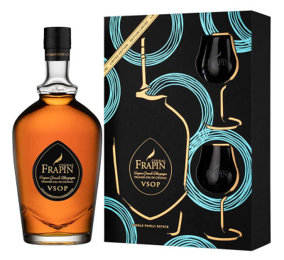 Коньяк Фрапен ВСОП Гранд Шампань с 2 бокалами в п/у 2013 40% 0,7 л фото