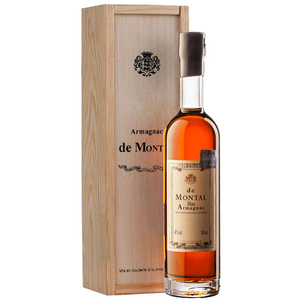 Арманьяк De Montal Bas-Armagnac in wooden box 1985 0,20 л фото