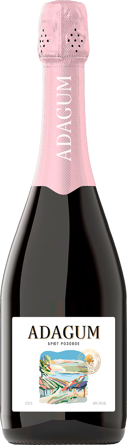 Вино игристое Розовое Брют Adagum Brut Rose 2024 0,75 л фото