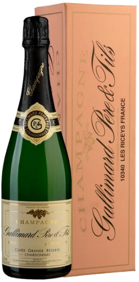 Шампанское Белое Брют Gallimard Cuvee Grande Reserve Chardonnay Blanc de Blancs Brut in gift box 0,75 л фото