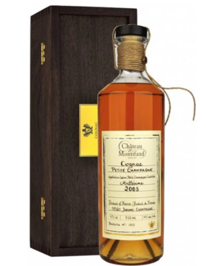 Коньяк Chateau de Montifaud Millesime Petite Champagne in wooden box 2005 0,7 л фото