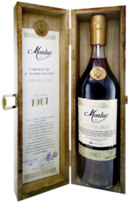 Арманьяк Monluc in wooden box 1961 0,7 л фото